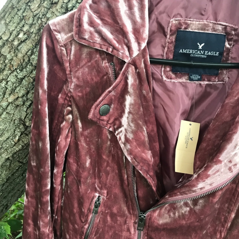 🌻NWT!! Beautiful Crushed Velvet Motorcycle Jacket - Picture 3 of 9